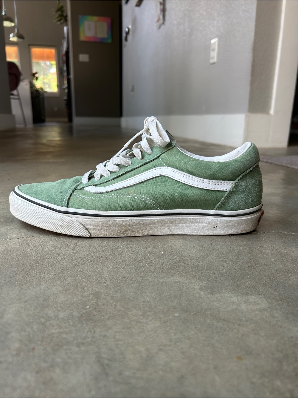 Vans Old Skool Sneaker - Sage Green & White Trim
